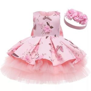 Luxury Flower 🌸 Butterfly 🦋 Princess Birthday Dress